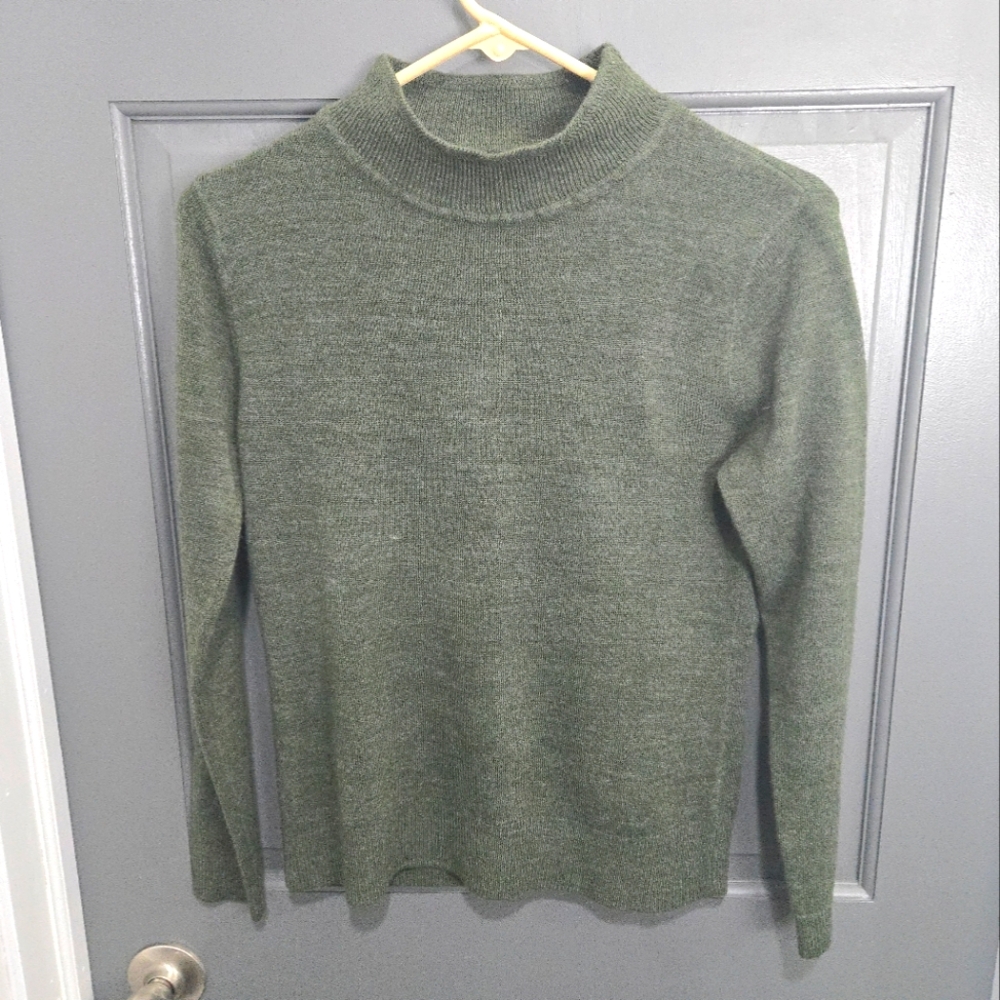 Sage Green Mock Turleneck Sweater